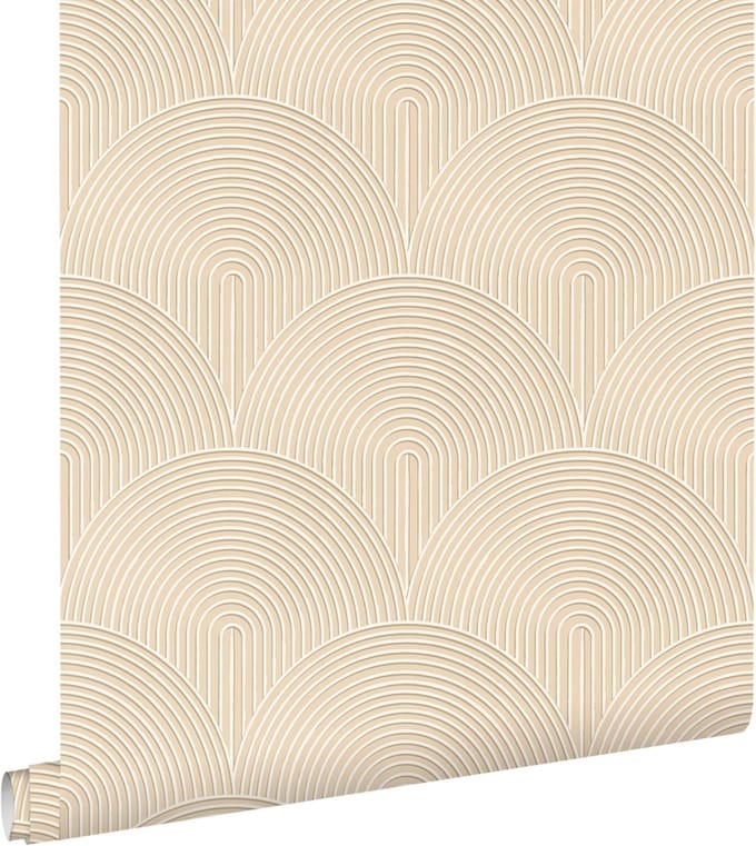 ESTAhome behang 3D-motief warm beige - 50 x 900 cm - 131101