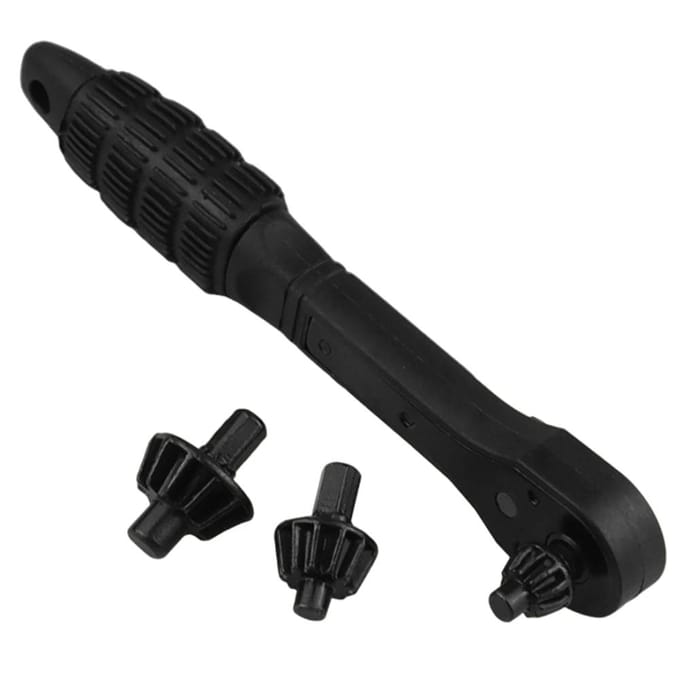 1 clé à mandrin spéciale pour perceuse électrique, clé à cliquet à démontage rapide, clé à trois mâchoires, accessoire de perceuse à pistolet noir