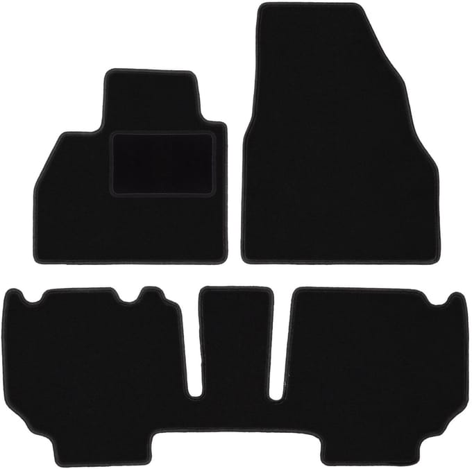 Zwarte veloursmatten voor: Renault Kangoo II combivan (2013-)