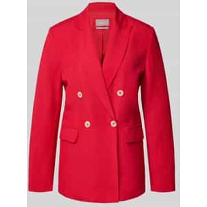 regular fit blazer van linnenmix met viscosemix met viscose