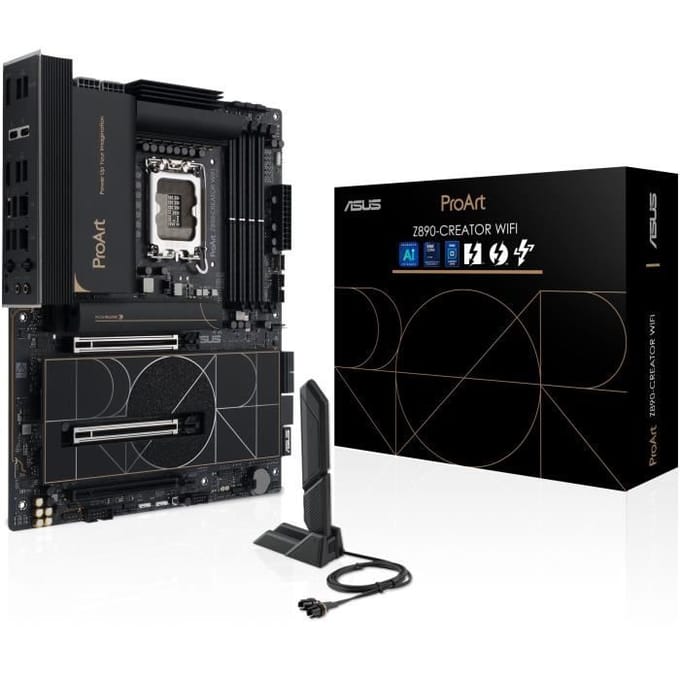 ASUS PROART Z890-CREATOR WIFI Moederbord - Intel Z890 - Intel LGA1851 - DDR5 RAM - ATX