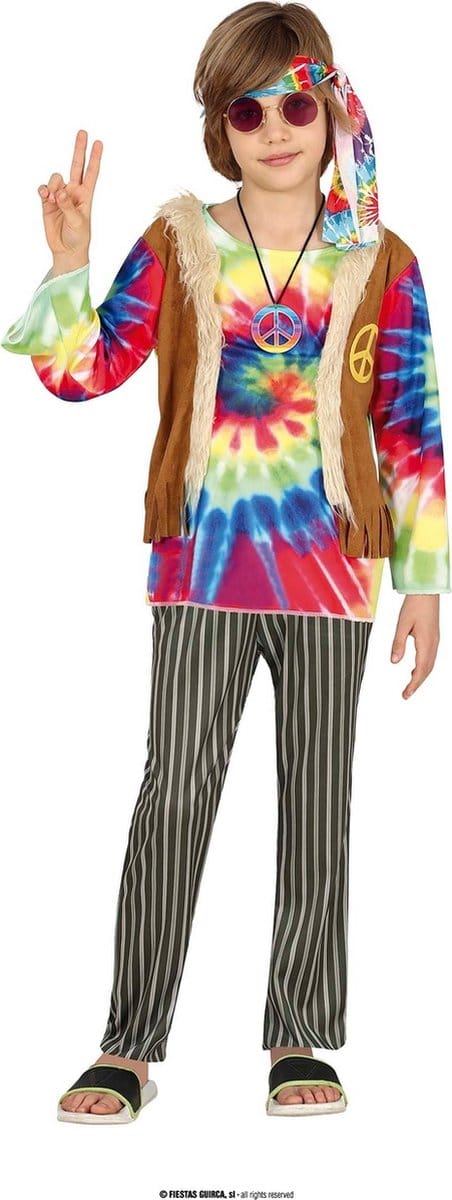 Kostuum Hippie child 7-9 jaar