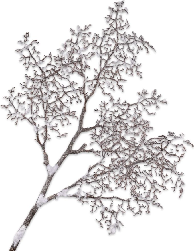 Silk-ka Kunstbloem-Kunsttak Hout Tak Sneeuw-Beige 99 cm