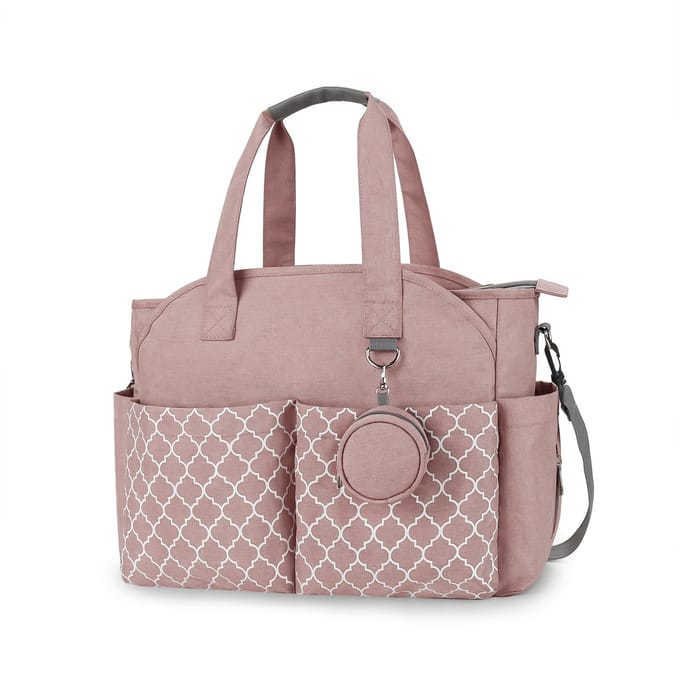 Luiertas - Grote multifunctionele luiertas voor baby's - Reisluiertas voor dames (Roze)