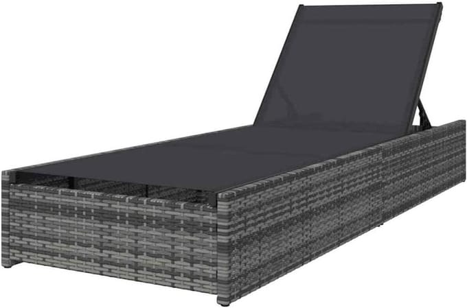 Moderne ligstoel - Tuinstoel relax - Buiten ontspannen - Verstelbare rugleuning - 200 cm lengte - Grijs