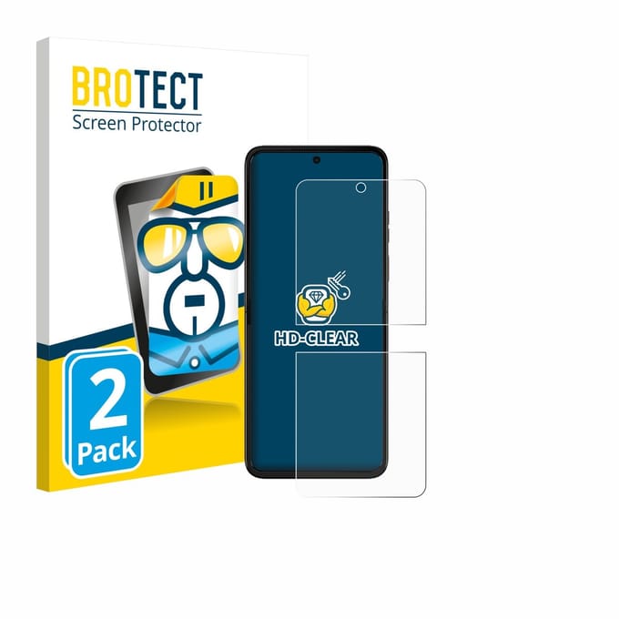BROTECT - Screenprotector voor Motorola Razr+ 2025 - Folie Beschermfolie transparant 2 Stuks