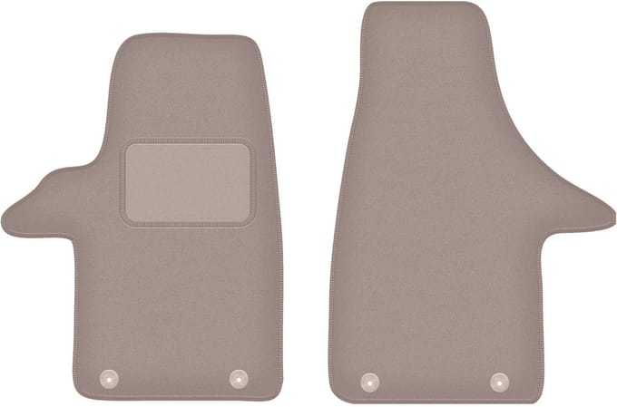 Beige veloursmatten voor: Volkswagen Transporter T5 Multivan bestelwagen (2005-2015)