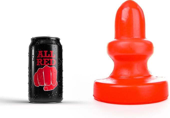 All Red Buttplug 17 x 8 cm - rood