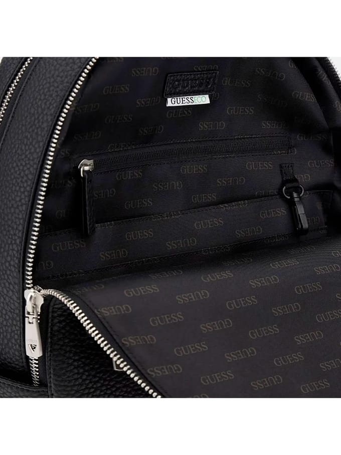 GUESS rugzak met laptopvak Torino Backpack Black zwart