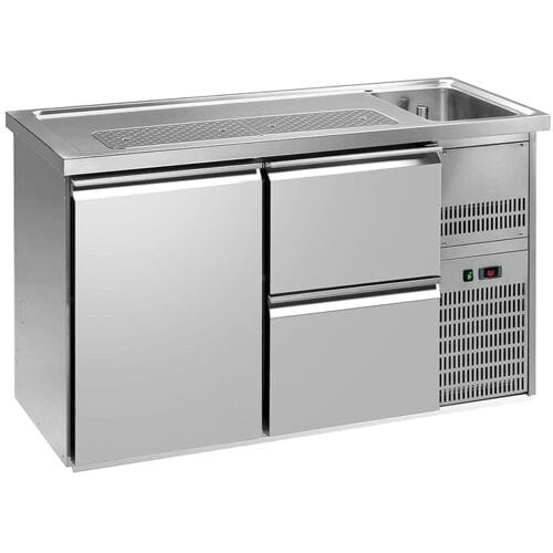 GGM Gastro Biertheke Premium PLUS - 1550x700mm - 1 Tür & 2 Schubladen