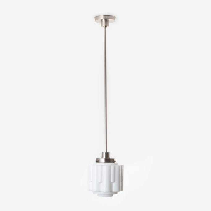Hanglamp Circle 20's Matnikkel - Art Deco Trade