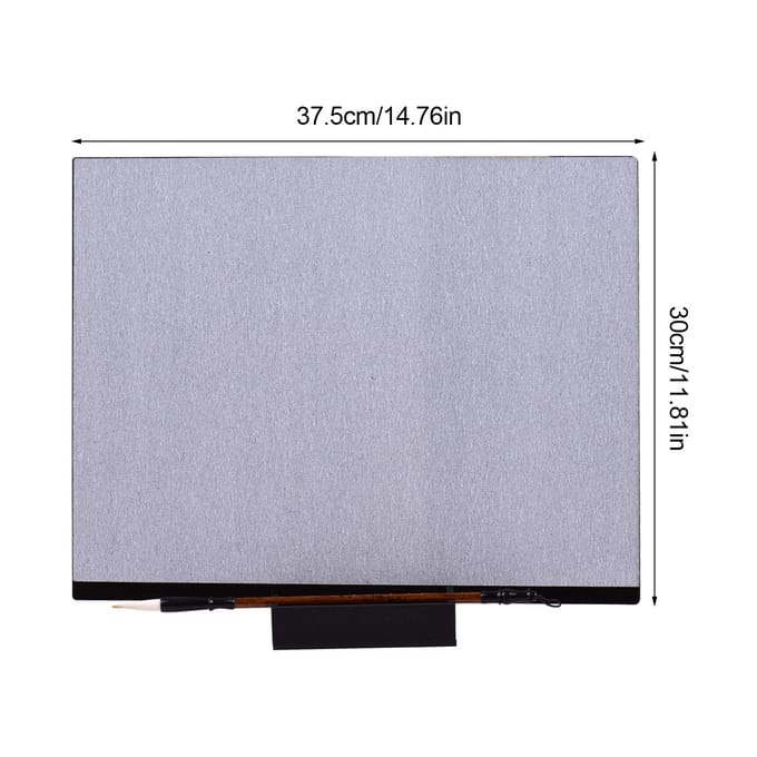Herbruikbare Boeddhabordkunstenaarsbordverf met waterpenseel en standaard voor drukontspanning 19 x 18cm Board gray