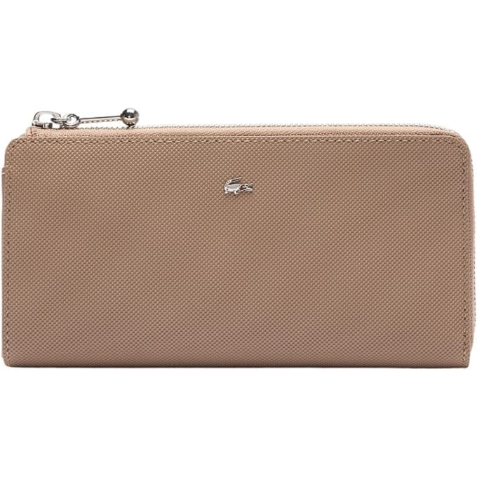 LACOSTE Portemonnee Daily City Slim Zip Wallet Taupe