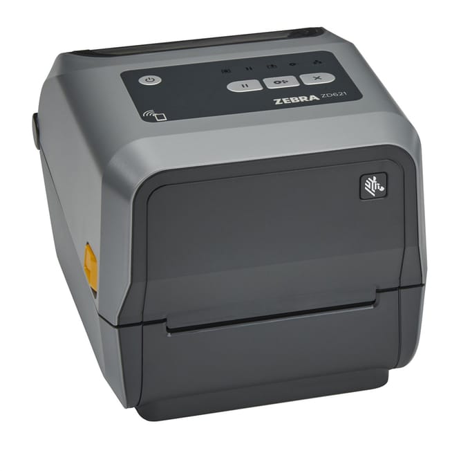 Zebra ZD621t, 8 dots/mm (203 dpi), RTC, USB, USB Host, RS232, BT (BLE), Ethernet, grijs