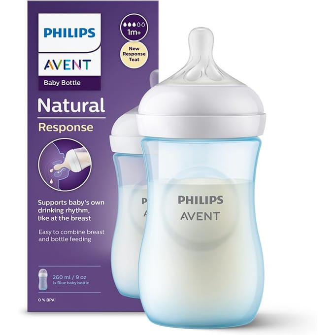 AVENT SCY903/21 Fles Natural Responsive Blauw 260 ml