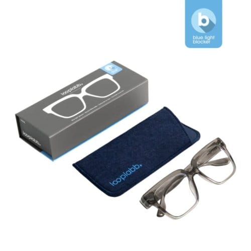Looplabb blue light blocker sterkte +1,00 model max crystal black