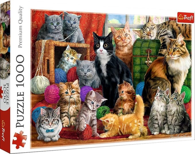 Trefl Katten Puzzel - 1000 Stukjes Legpuzzel - Vanaf 12 jaar