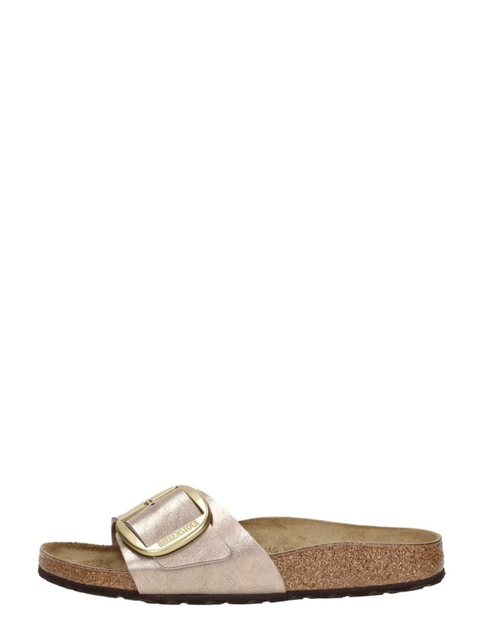 Birkenstock Madrid Big Buckle slippers taupe - Maat 38