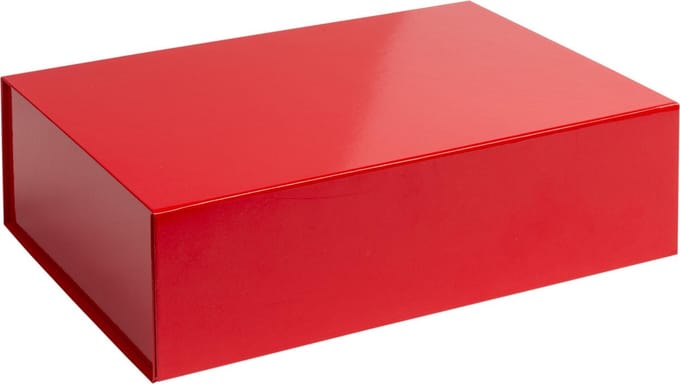 Cadeaudoos ROOD, verjaardag, 35x25x10cm (10 stuks)