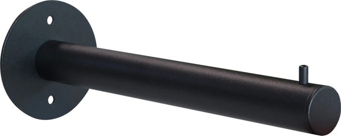 Garderobestang met pin - Kapstok 30cm - Zwart