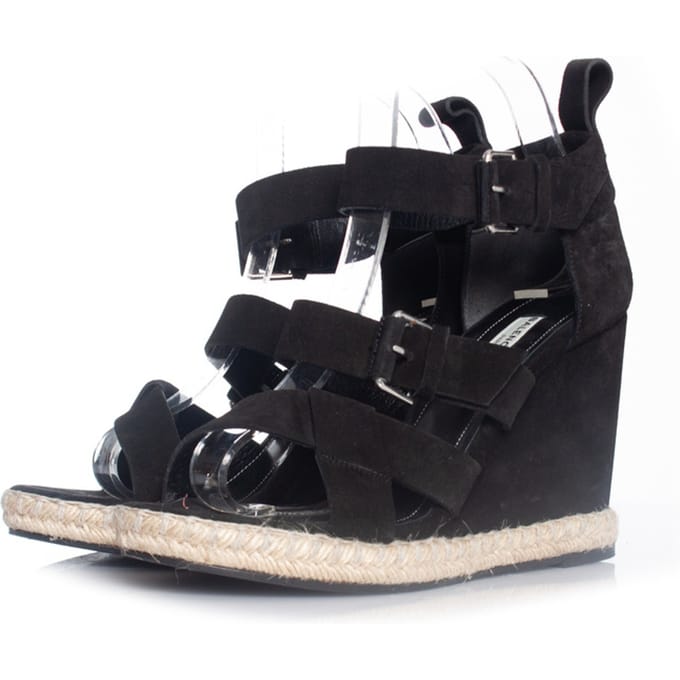 Balenciaga suède sleehak sandaal