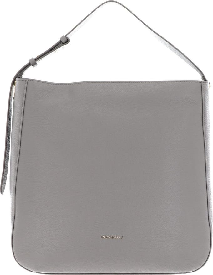 COCCINELLE Leren Handtas Schoudertas Lea Handbag Stone Grijs