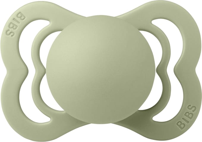 BIBS Supreme Fopspeen - Maat 2 6-18 maanden - Silicone – Sage