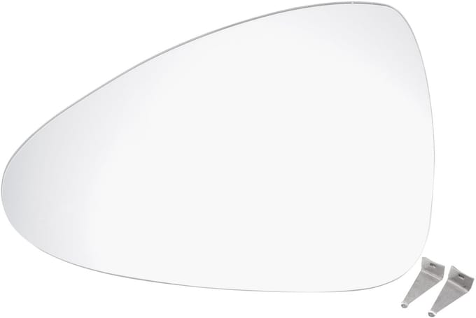 Dailygoods - Vervangend Zijspiegelglas Convex Verwarmd Wit voor Auto