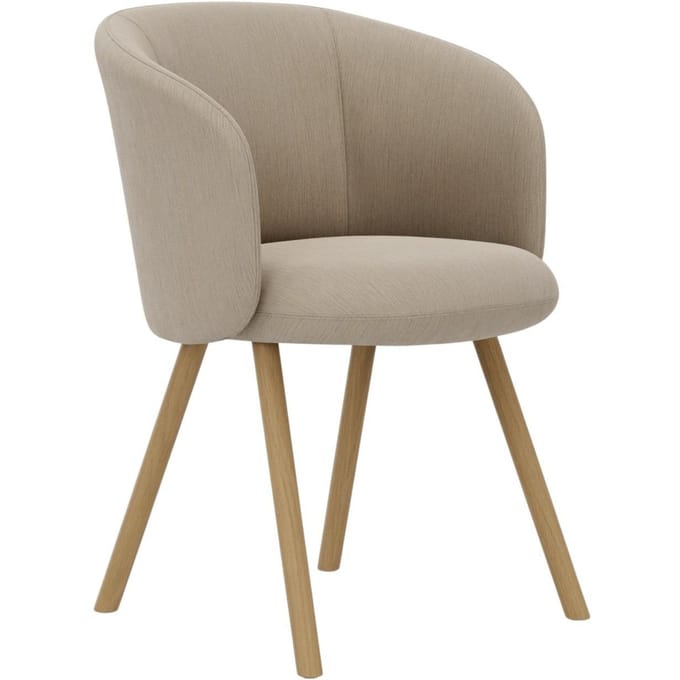 Vitra Mikado fauteuil eiken frame - Iroko 2 crème