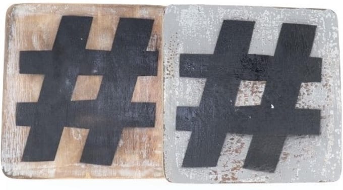 Symbool # 20x20 cm