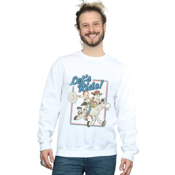Disney Heren Toy Story 4 Let´s Ride Sweatshirt (Wit)