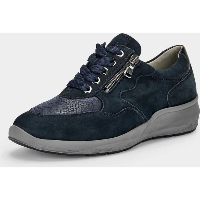 Sneaker met dempende loopzool - marine - Gr. 40 van Goldner Fashion