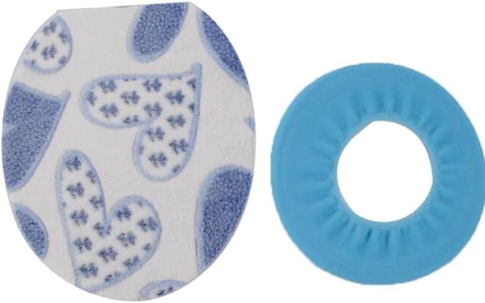 Toiletzitting Covers - Zachte Pluche - Comfort Verhogend - Flexibele Pasvorm - 50 x 50 cm - Grijs