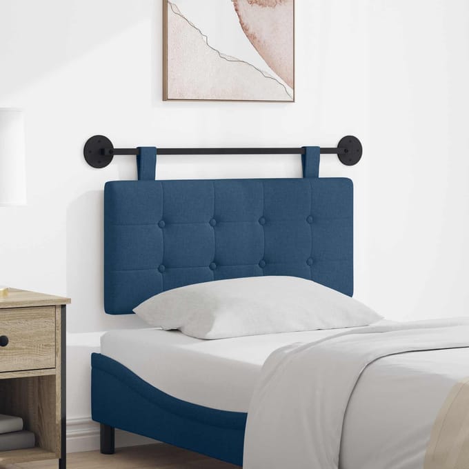 vidaXL - Hangend - hoofdbord - Blauw - Stof