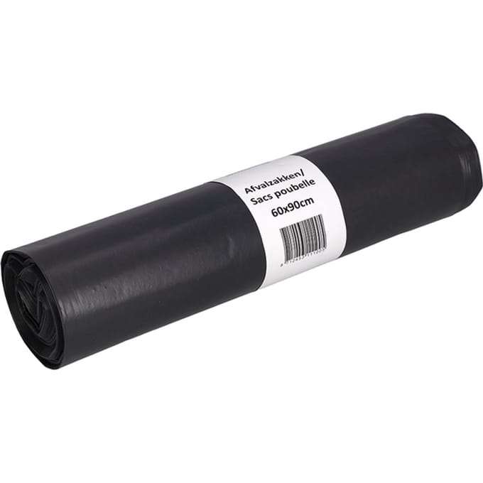 Afvalzak Cleaninq 60x90cm LDPE recycled T50 70L grijs
