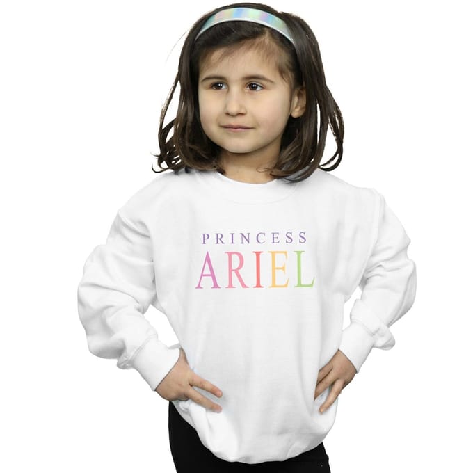 Disney Meisjes De Kleine Zeemeermin Ariël Grafisch Sweatshirt (Wit)