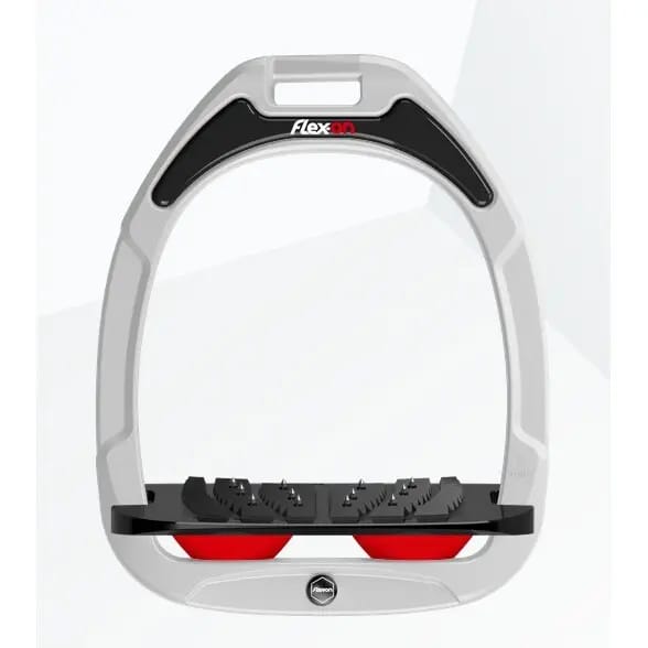 Ultra Grip Inclinatie Stirrup Wit/Zwart/Rood Flex-On Green Composite
