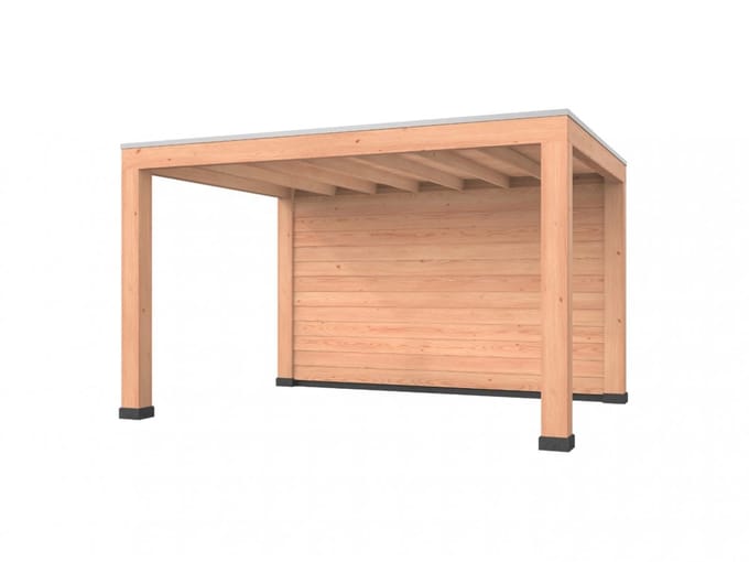 Douglas overkapping, 400 x 300, met achterwand, Westwood Modern Basic