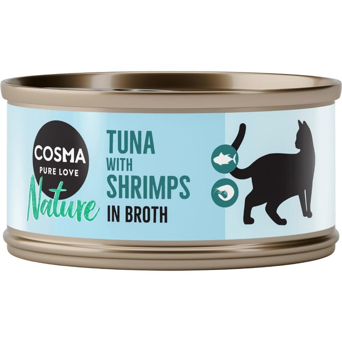6x70g Nature Tonijn & Garnalen Cosma Kattenvoer
