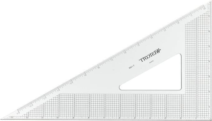 Westcott Grid Driehoek, 14 inch, 30/60 graden, transparant (T-14M)