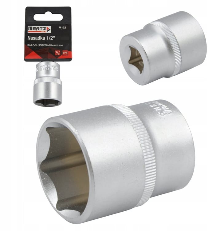 Mertz Dosplagsleutel 1/2" 24mm CrV Zeskant - Lange Uitvoering
