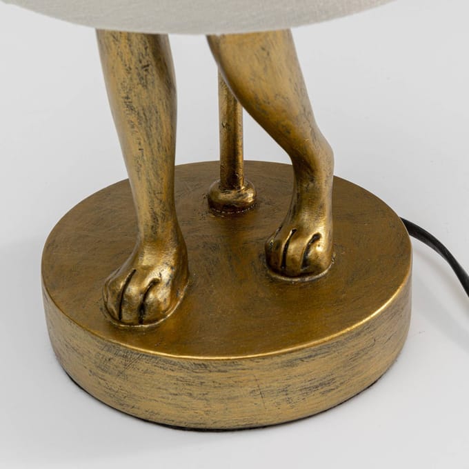 Kare Design - Tafellamp Animal Rabbit - goud/wit - small - H 50 cm