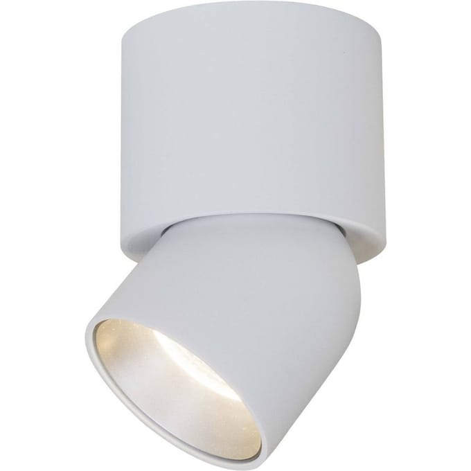 The Light Group SLC LED plafondspot CUP, wit/zilver, 930, Ø 7,5 cm, dimbaar