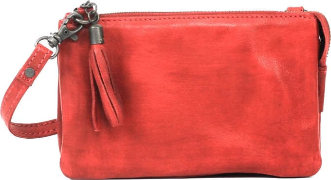 Bear Design Alessia Leren Schoudertasje/Clutch - Rood