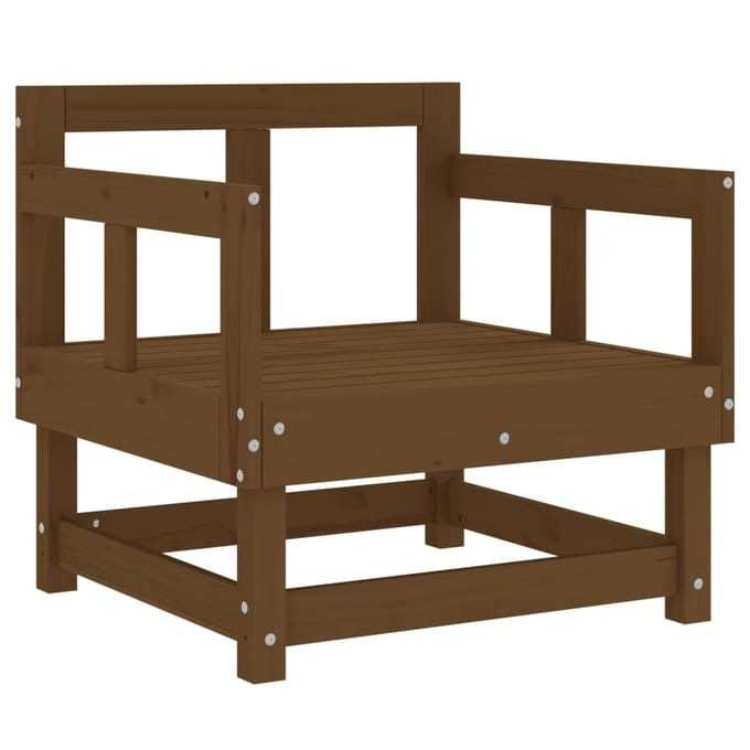 vidaXL - Tuinstoelen - 2 - st - massief - grenenhout - honingbruin