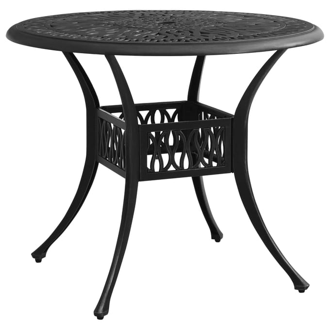 vidaXL - Tuintafel - 90x90x74 - cm - gietaluminium - zwart