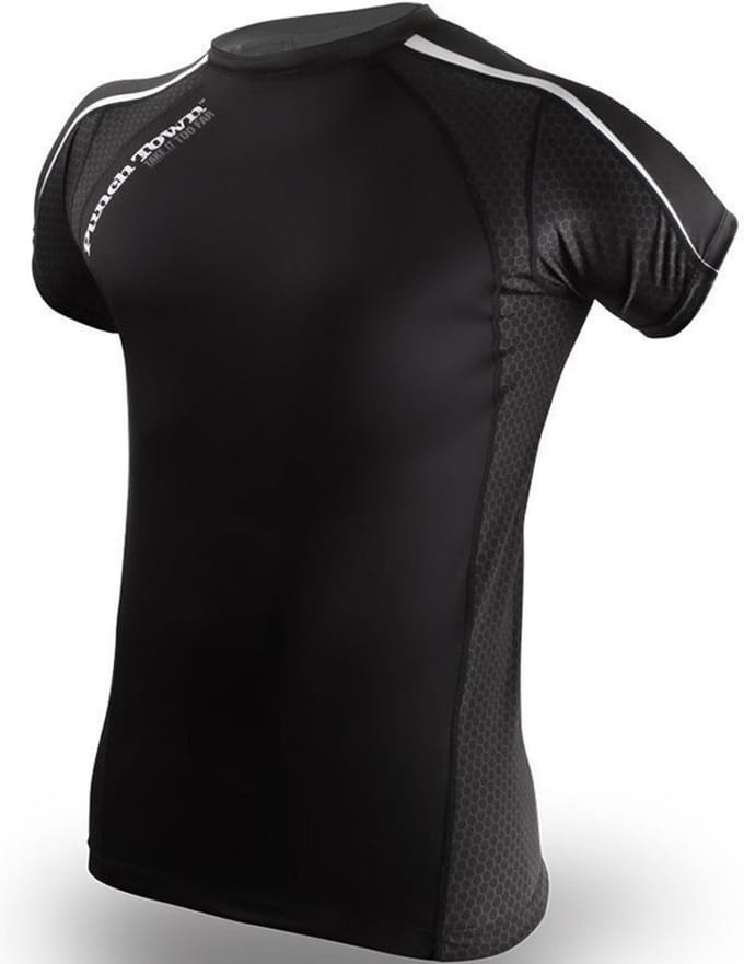 PunchTown Rash Guard Classic Korte Mouwen Zwart - S