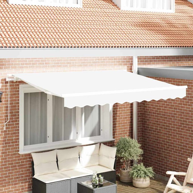 vidaXL - Vervangingsdoek - zonnescherm - voor - 3x2,5 - m - Wit - Polyester