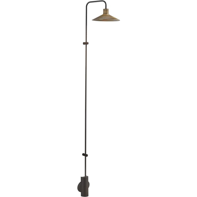 Bover LED wandlamp Platet A/06, kleur zwart/antiek messing