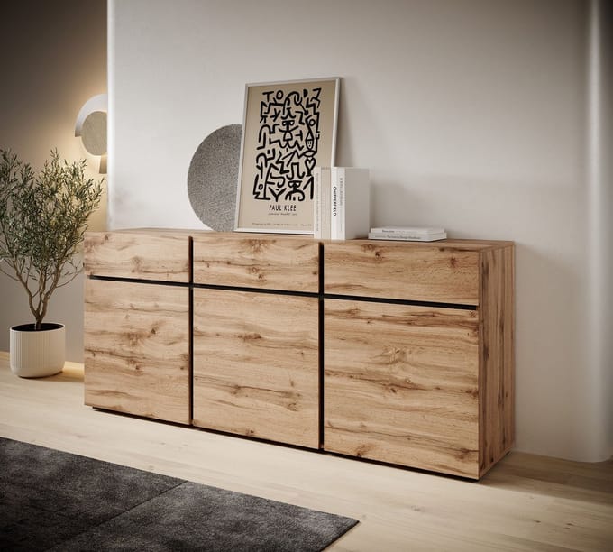 Meubella - Dressoir Cainan - Eiken - 180 cm